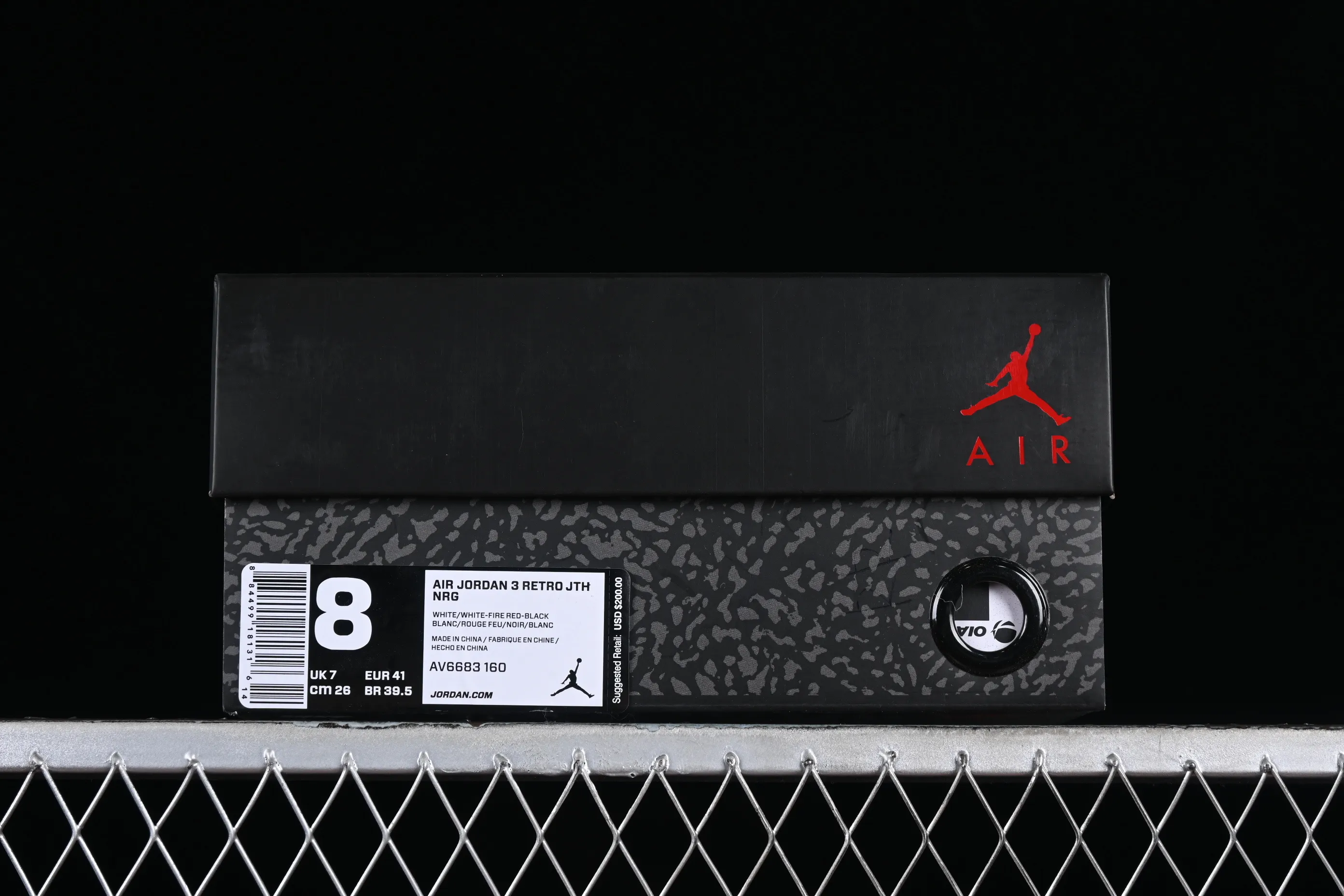 All categories Air Jordan Jordan series basketball shoes Air Jordan 3 Air Jordan 3 "Tinker Hatfield" AJ3 Joe 3 manuscript white cement hook AV6683-160